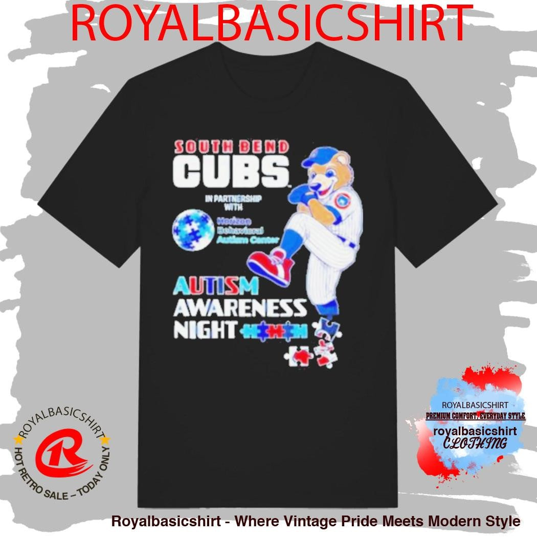 South Bend Cubs Autism Awareness Night Baseball Shirt