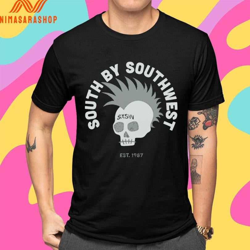 South By Southwest Sxsw Est 1987 Skull Shirts