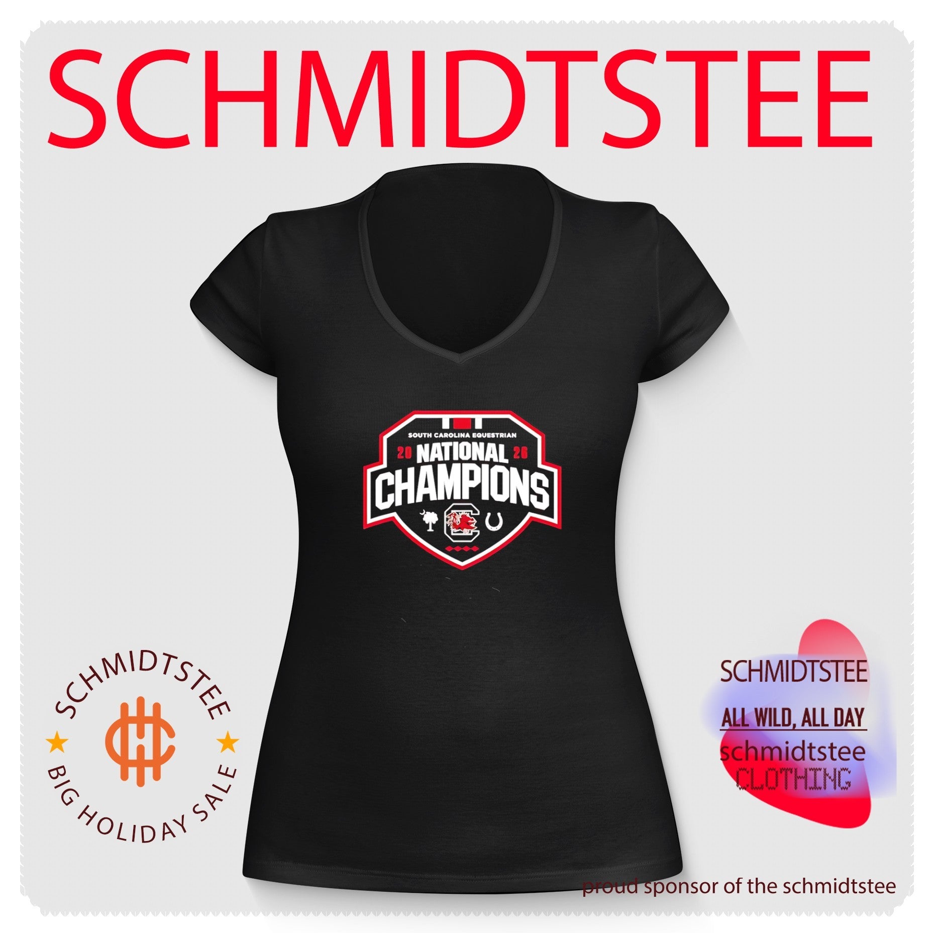 South Carolina Equestrian 2026 National Champions Gamecock Logo shirt