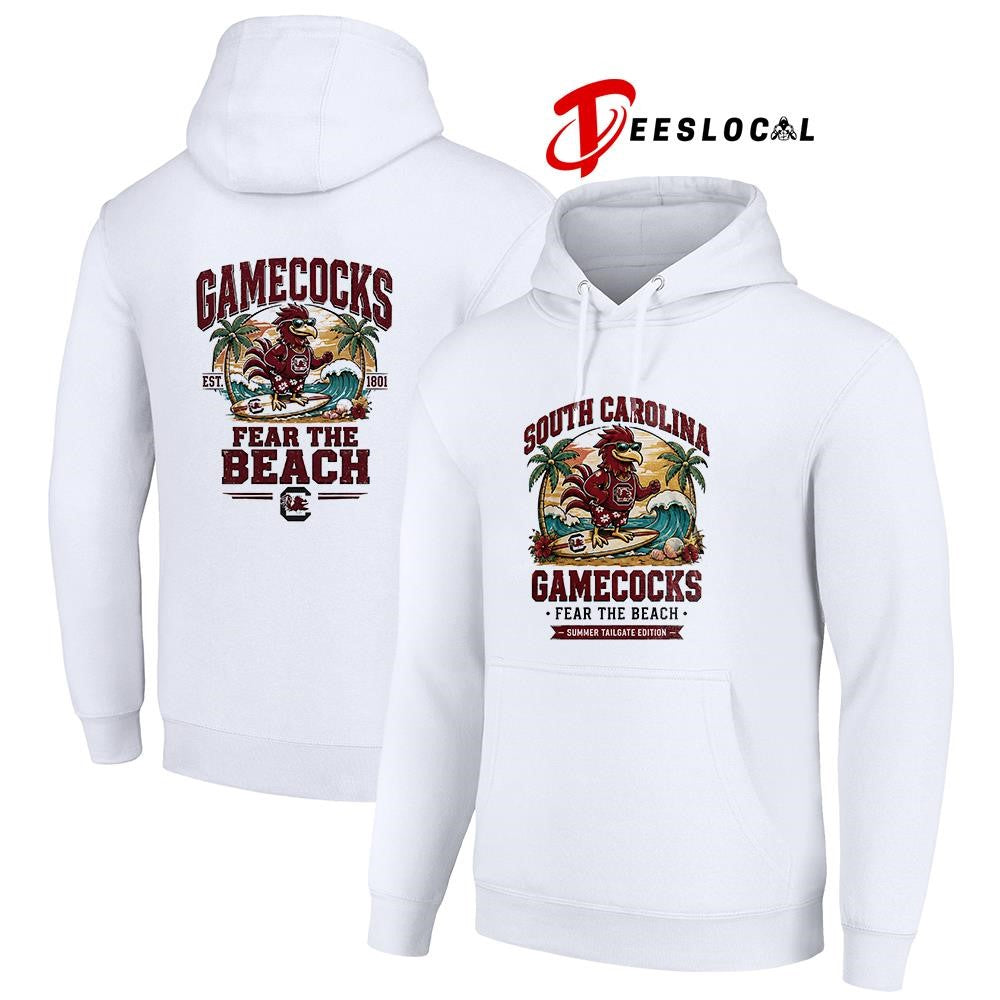 South Carolina Gamecocks NCAA Summer fear the beach summer tailgate edition mascot shirt