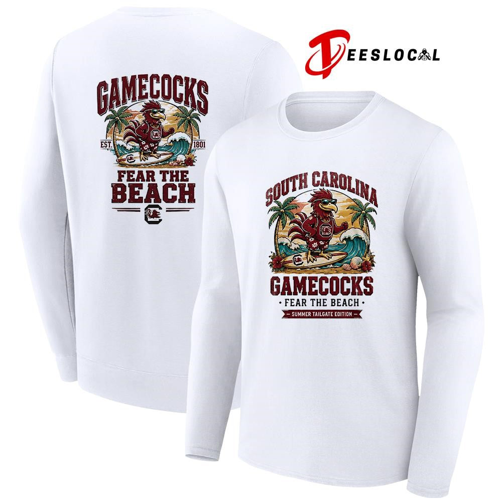 South Carolina Gamecocks NCAA Summer fear the beach summer tailgate edition mascot shirt