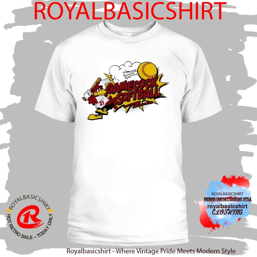 South Carolina Softball Gamecock Softball Mascot T-shirt