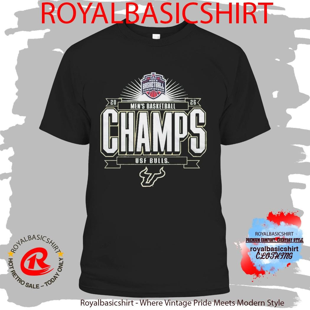 South Florida Bulls Men’s Basketball 2026 American Conference Tournament Champions Locker Room T-Shirt