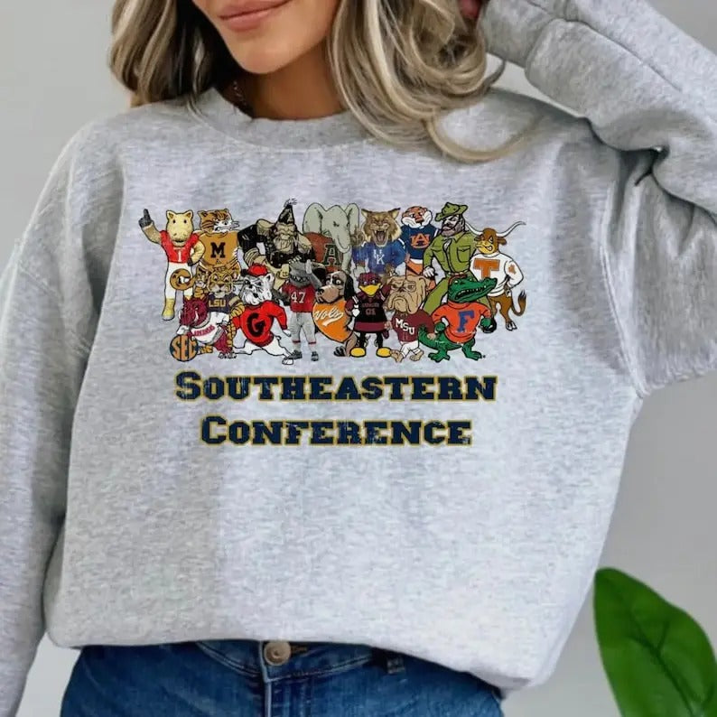 Southeastern Conference Crewneck Sweatshirt  SEC South Eastern Comfort Cotton Shirt Hoodie | PrintMintTees.com
