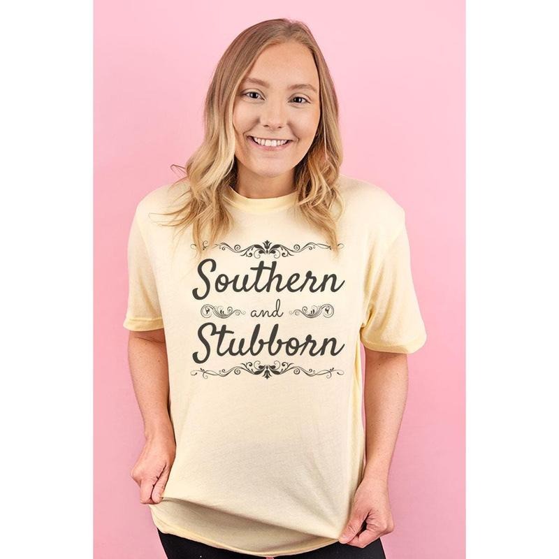 Southern And Stubborn Adult Soft-Tek Blend T-Shirt Hoodie Sweatshirt | PrintMintTees.com