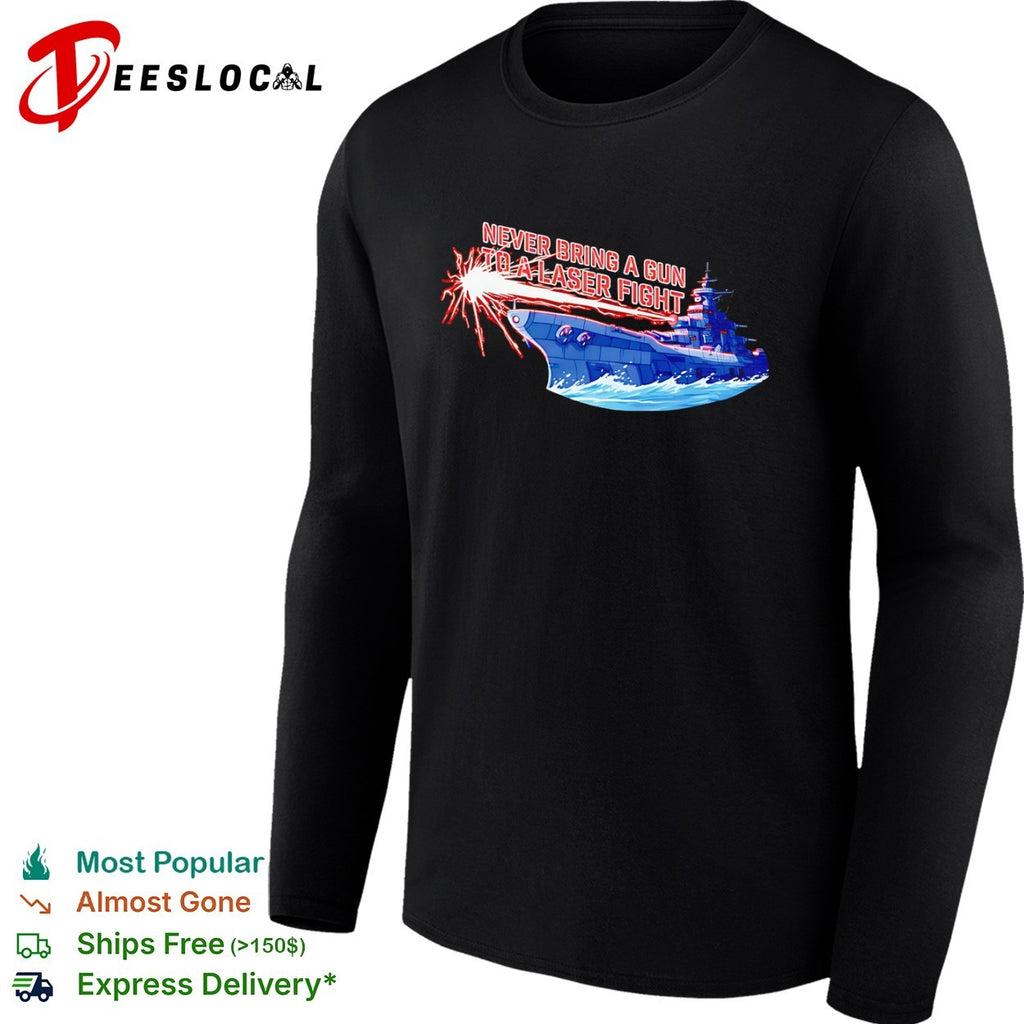 Space Battleship Yamato firing laser never bring a gun to a fight shirt