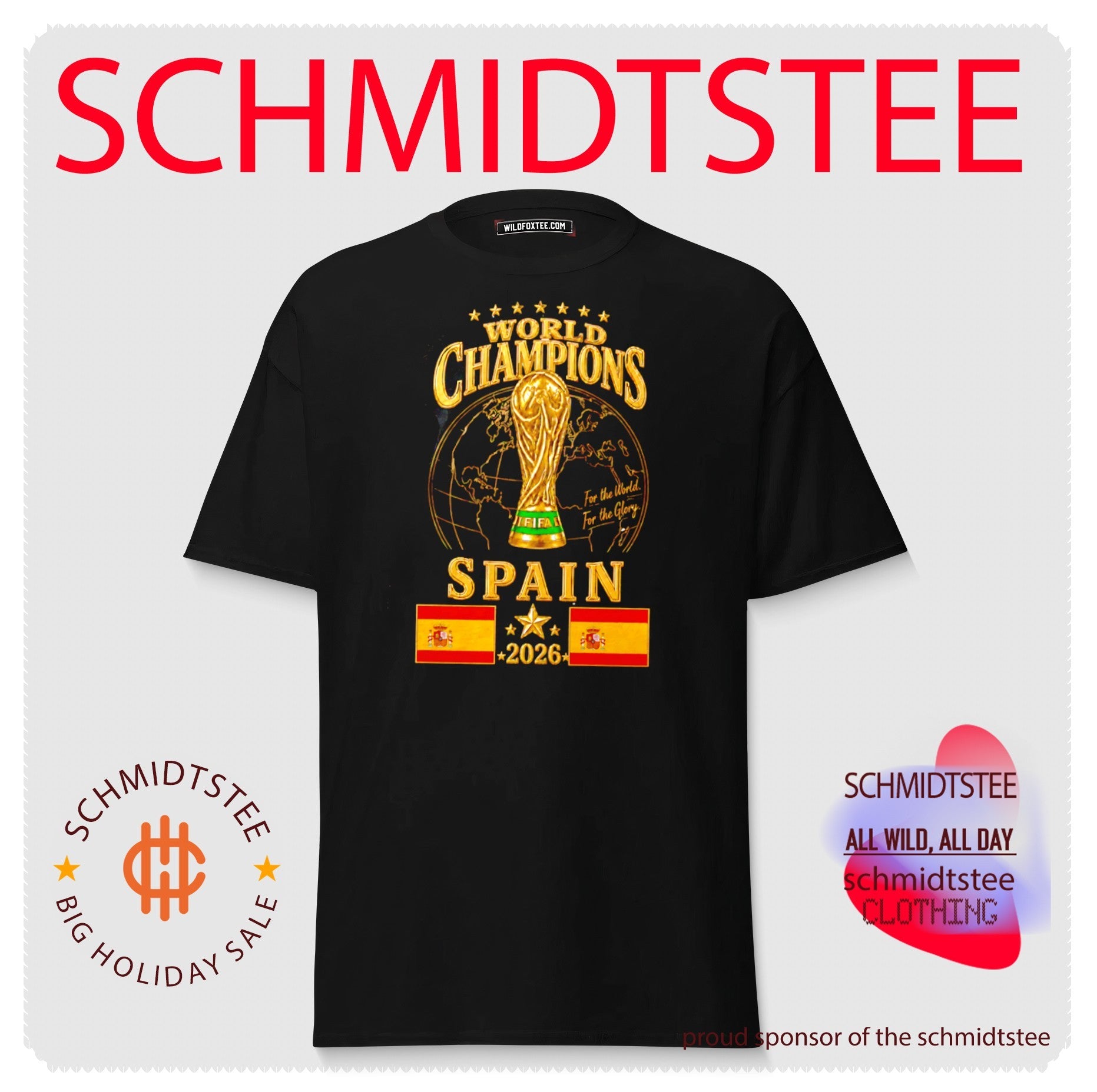 Spain 2026 World Champions For The World For The Glory shirt