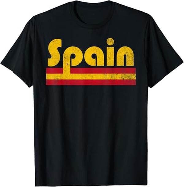 Spain Shirts, Vintage Spanish Flag Spain Pride Roots Heritage Gift T-Shirt Cotton Fashion Casual Classic Hoodie Sweatshirt
