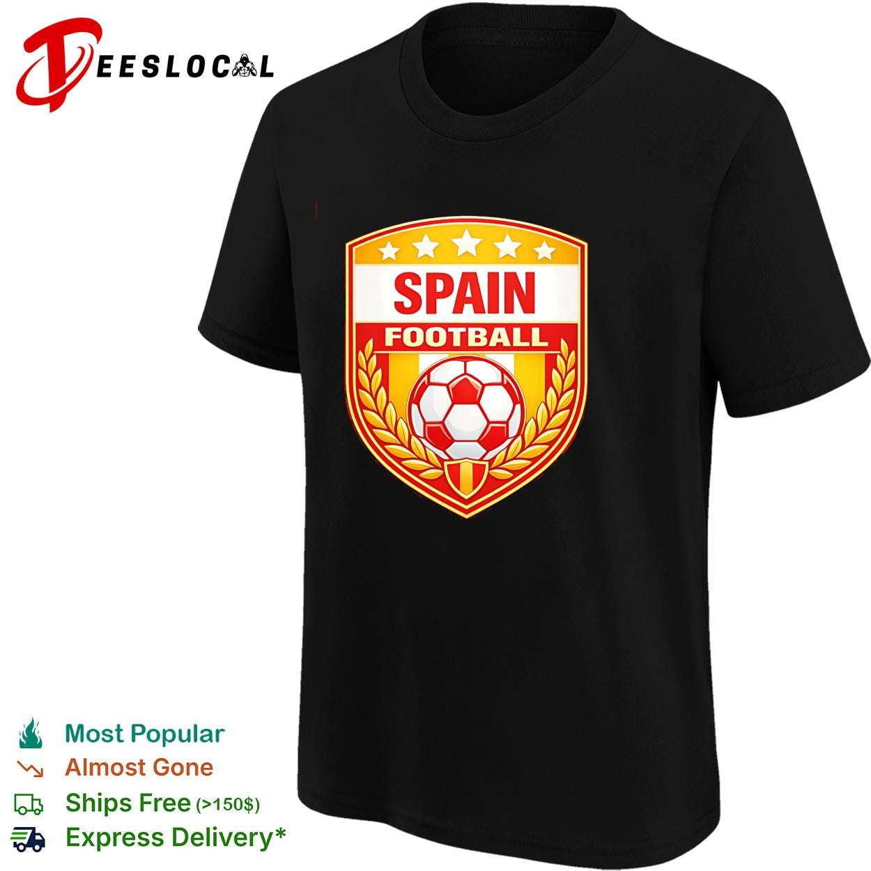 Spain national team soccer shield football shirt