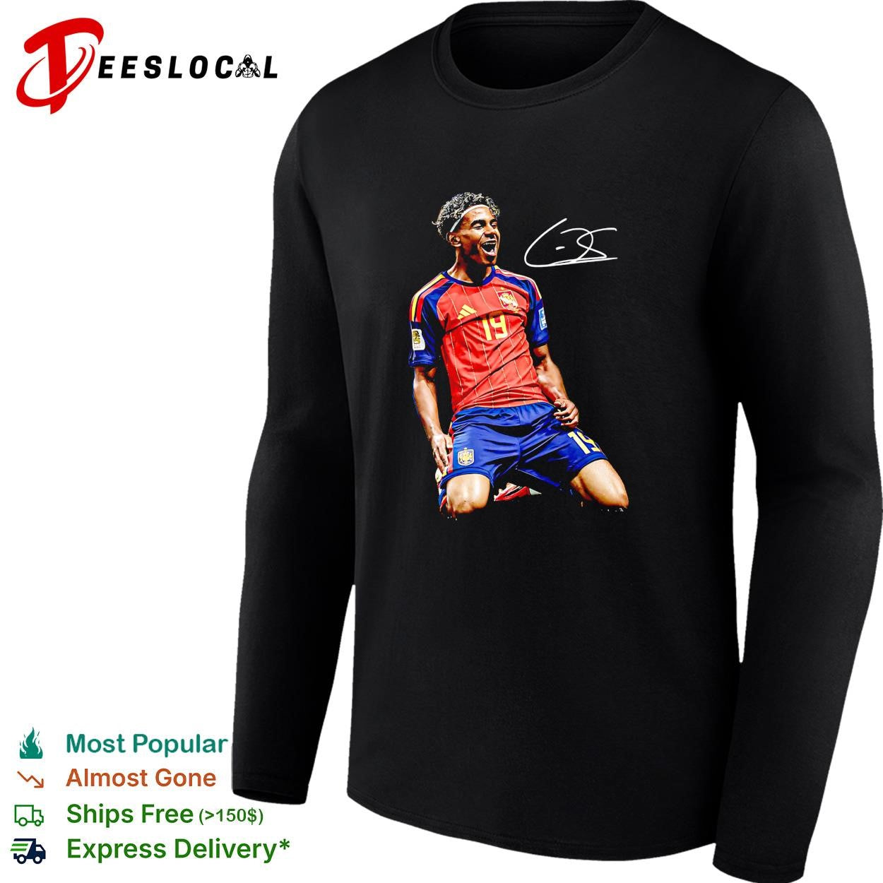 Spain soccer player number 19 celebrating shirt