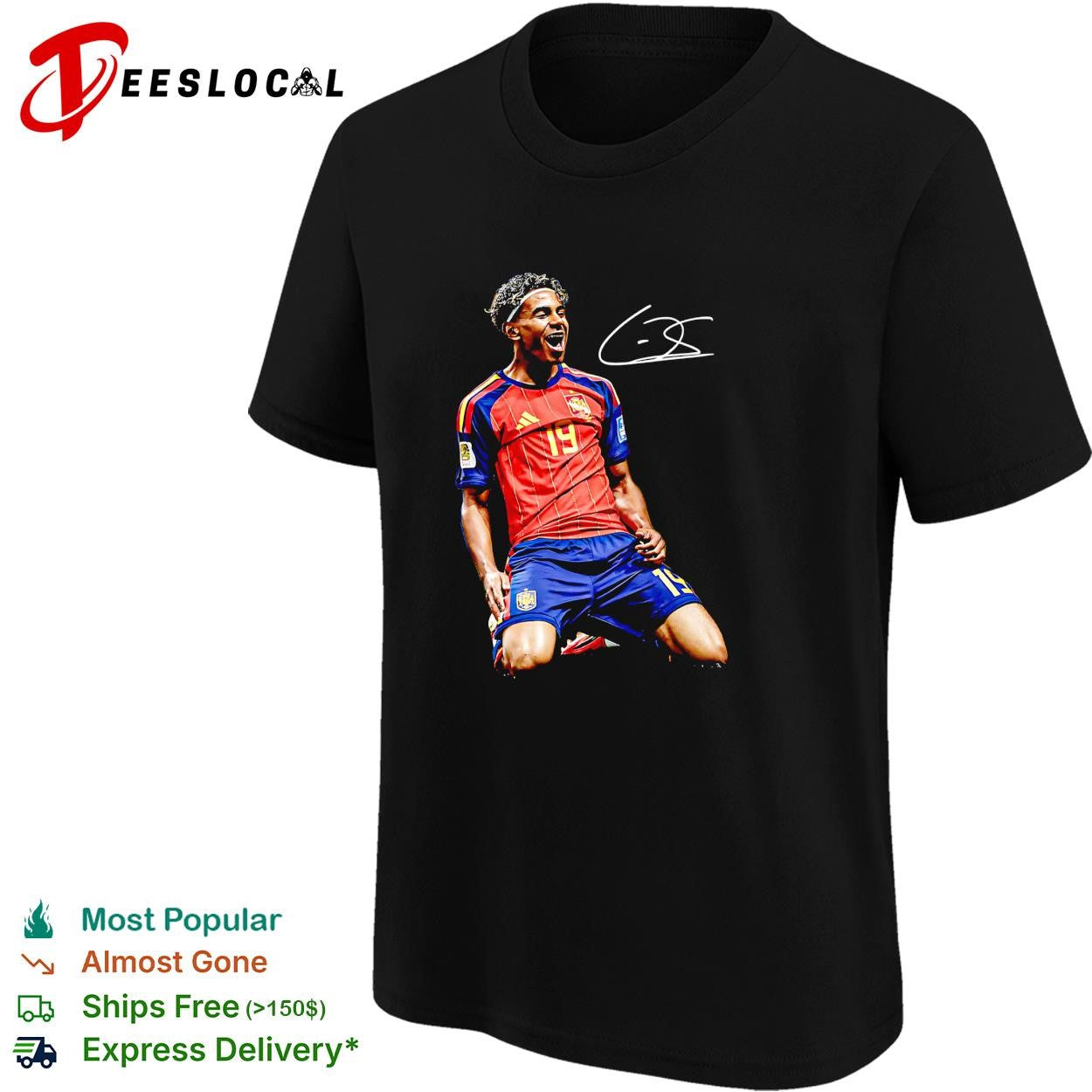Spain soccer player number 19 celebrating shirt