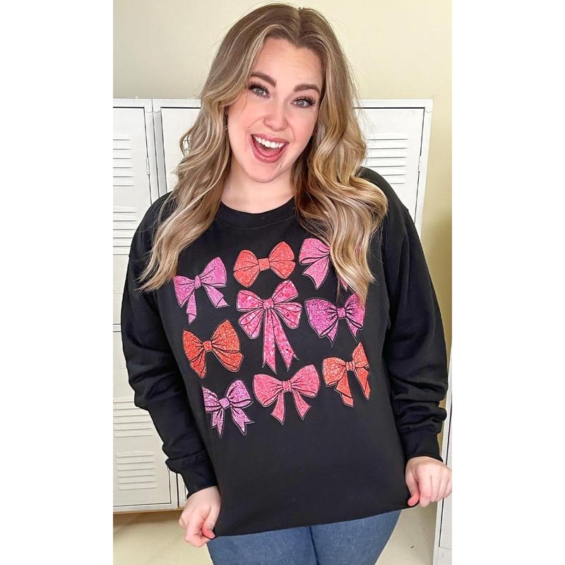 Sparkle Bow Graphic Sweatshirtstyle{n002}2 Shirt Hoodie Sweatshirt | PrintMintTees.com