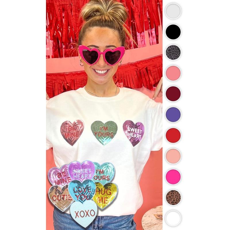 Sparkle Conversation Heart Sweatshirt Shirt Hoodie | PrintMintTees.com