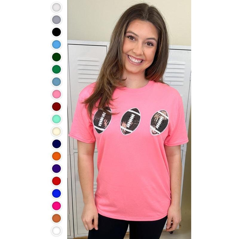 Sparkle Football Adult T-Shirt Hoodie Sweatshirt | PrintMintTees.com