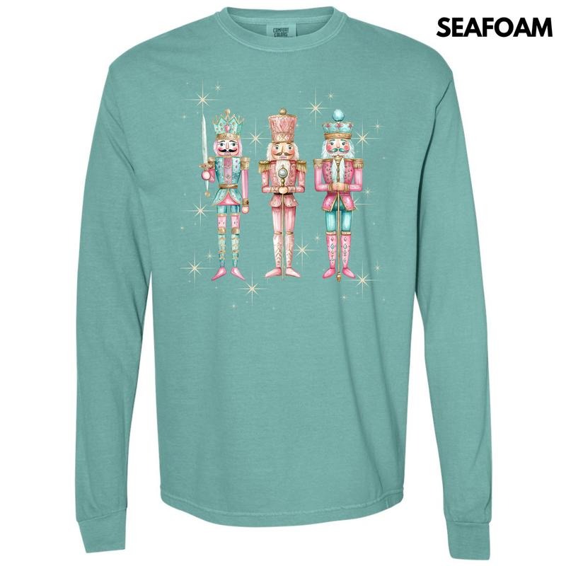 Sparkle Nutcracker Trio Long Sleeve Comfort Colors T-Shirt 'NLB' Hoodie Sweatshirt | PrintMintTees.com