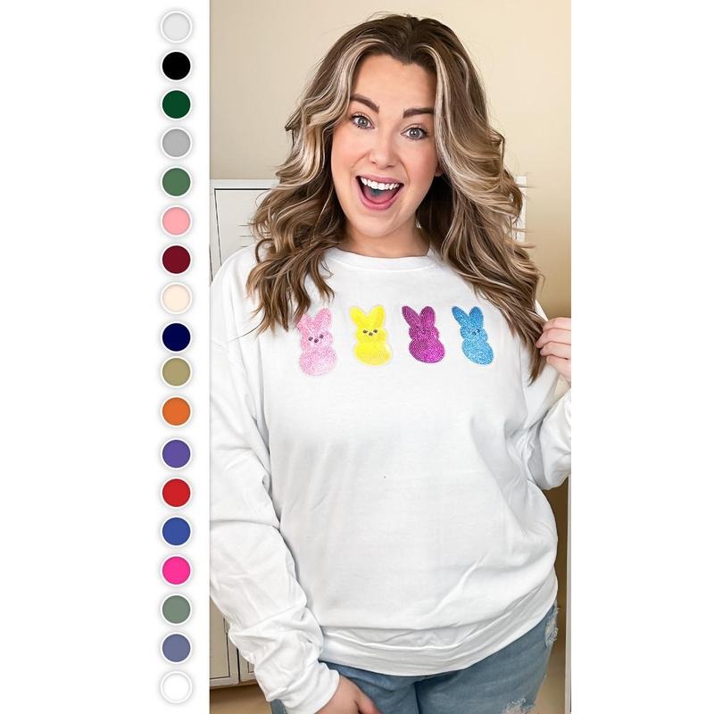 Sparkle Peeps Sweatshirt - Cozy Easter Vibes #SparklePeeps #EasterSweatshirt #SpringGlow Shirt Hoodie | PrintMintTees.com