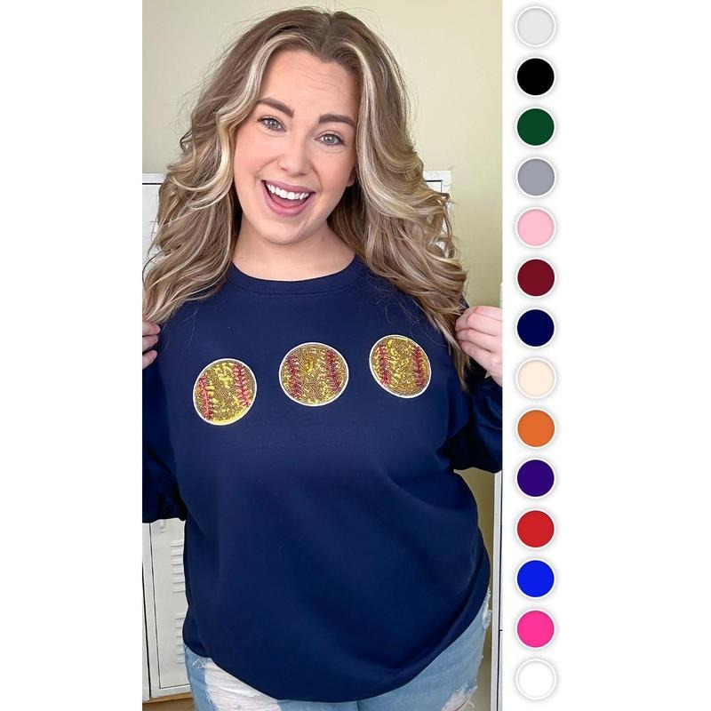 Sparkle Softball Adult Sweatshirt