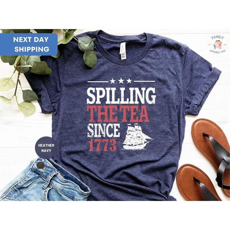 Spilling The Tea Since 1773 Shirt, History Teacher Gift, Funny History Teacher T-Shirt Hoodie Sweatshirt | PrintMintTees.com