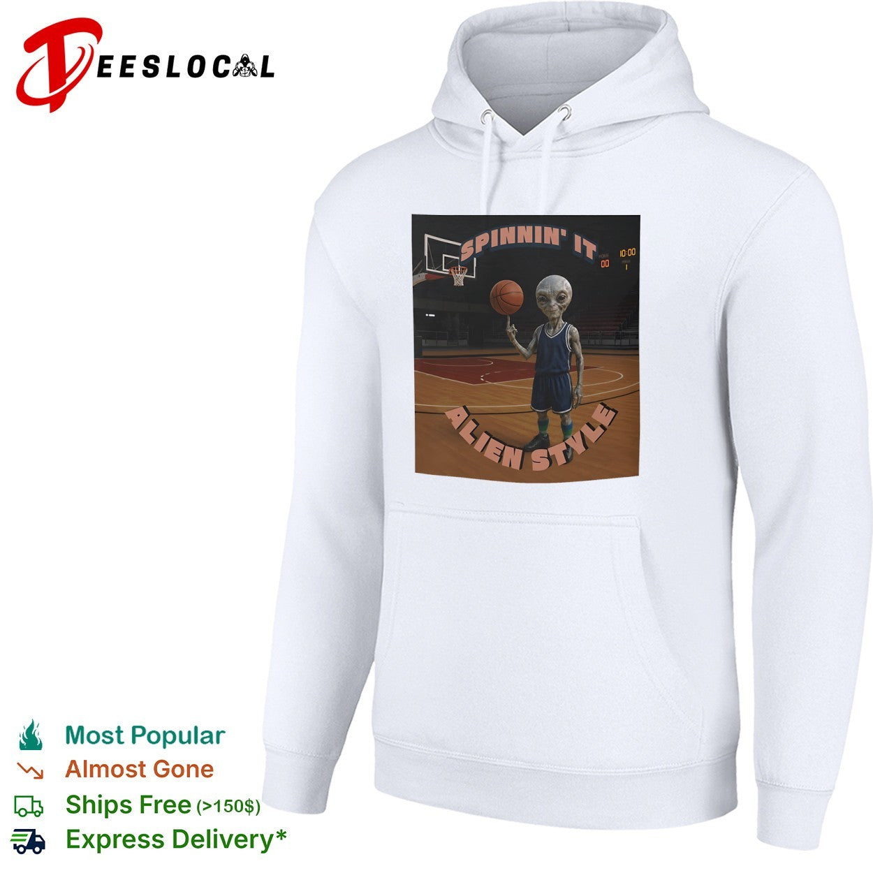Spinnin it alien style basketball alien shirt