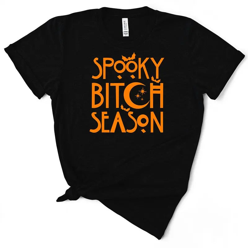Spooky Bitch Season Halloween TShirt Hoodie Sweatshirt | PrintMintTees.com
