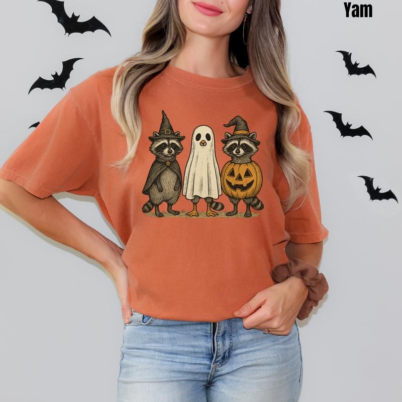 Spooky Cute Raccoons Comfort Colors T-Shirt 'NLB' Hoodie, Sweatshirt | PrintMintTees.com