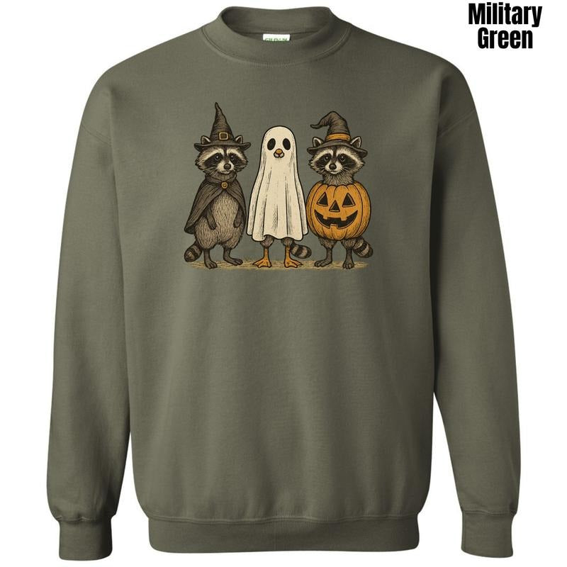 Spooky Cute Raccoons Sweatshirt 'NLB' Shirt Hoodie | PrintMintTees.com