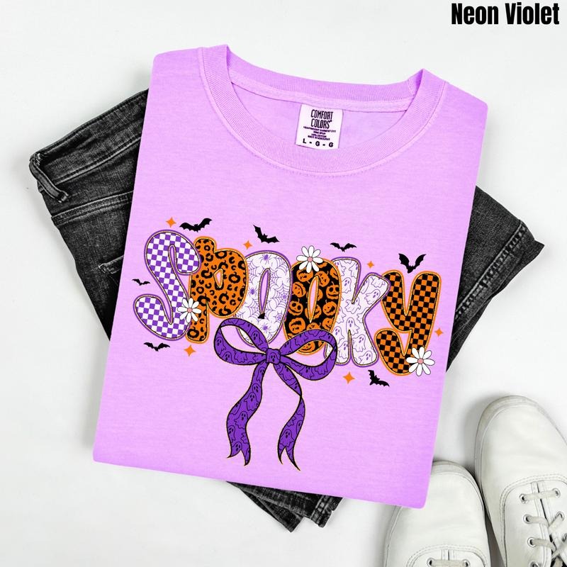 Spooky Mix Coquette Comfort Colors T-Shirt 'NLB' Hoodie, Sweatshirt | PrintMintTees.com