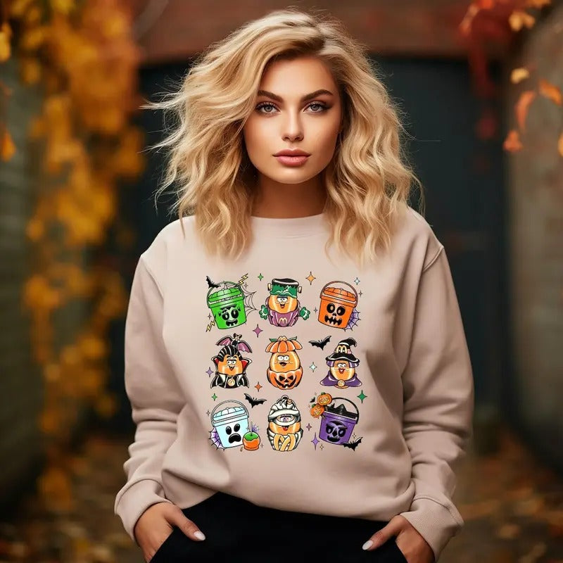 Spooky Nuggets Meal Bucket Halloween Sweatshirt, Spooky Nuggets Shirt, Halloween Chicken Lover Shirt Hoodie