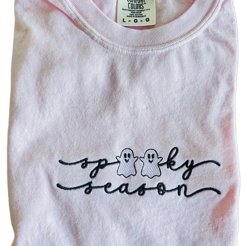 Spooky Season Embroidered Halloween Fall Shirts Top Womenswear T-Shirts, Hoodie, Sweatshirt
