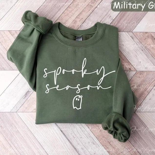 Spooky Season Sweatshirt, Halloween Sweatshirt for Women, Halloween Gift, Retro Halloween Shirt, Halloween Crewneck, Fall...