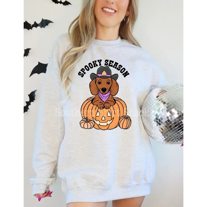 Spooky Weenie Dog sweatshirt Shirt Hoodie | PrintMintTees.com
