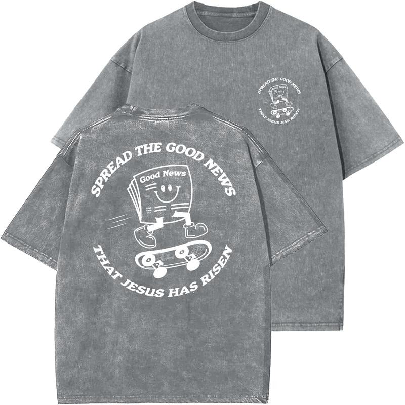 Spread Good News Washed Christian Vintage 90s Top Womenswear Cotton Mineral Color T-Shirts, Hoodie, Sweatshirt