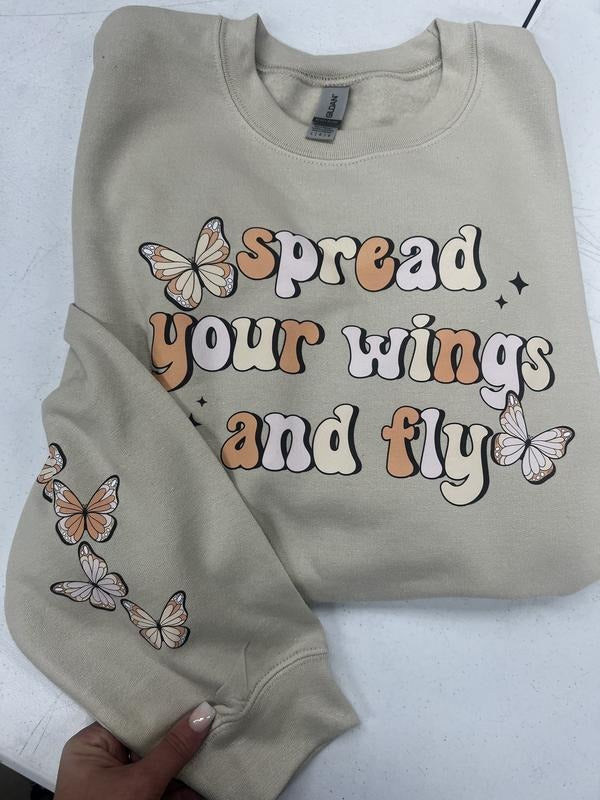 Spread Your Wings Gildan Sweatshirt T-Shirts, Hoodie | PrintMintTees.com