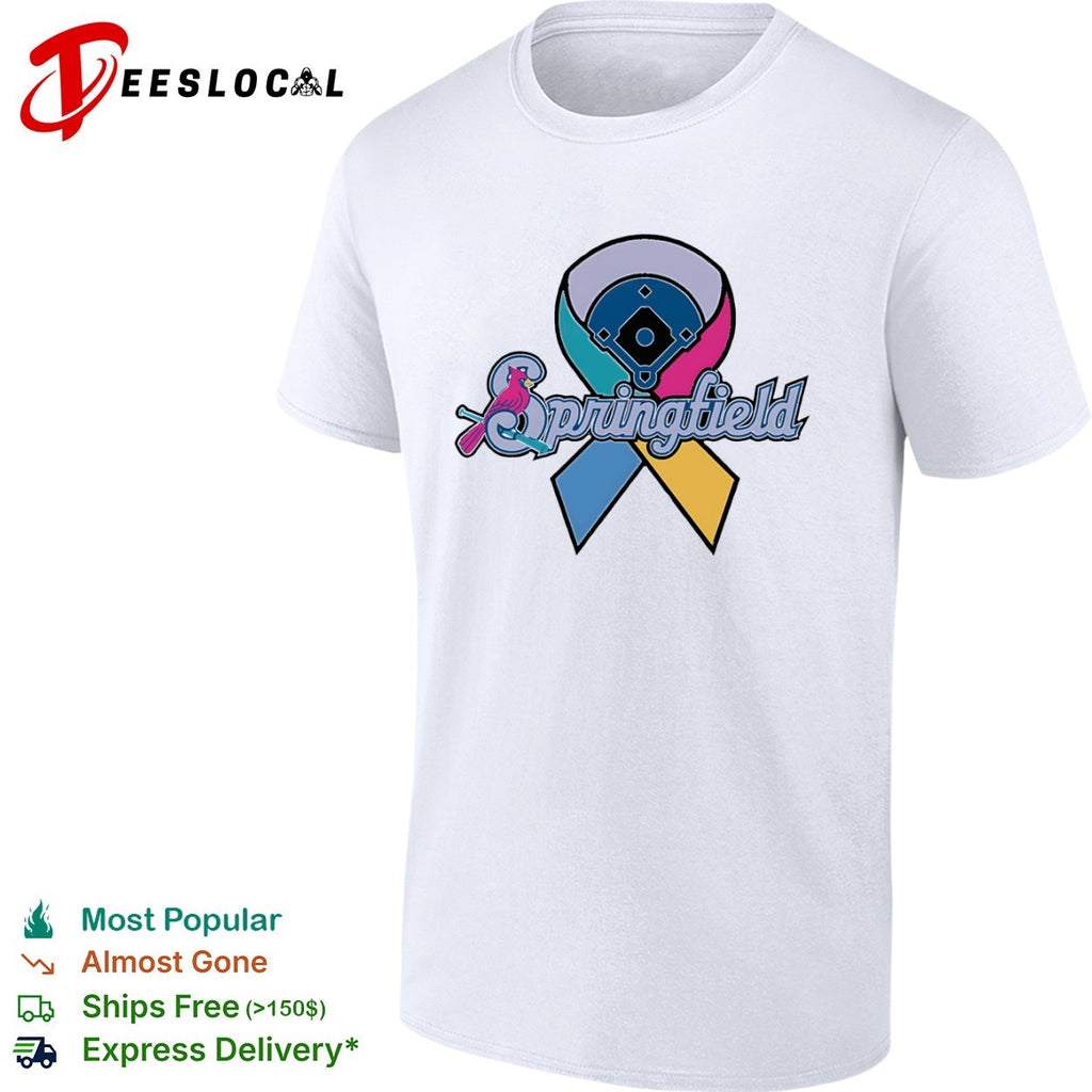 Springfield Cardinals awareness ribbon baseball team shirt