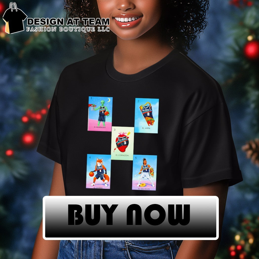 Spurs Lotería El Wembalien Al Corazon El Arpa San Antonio Spurs Basketball graphic shirt