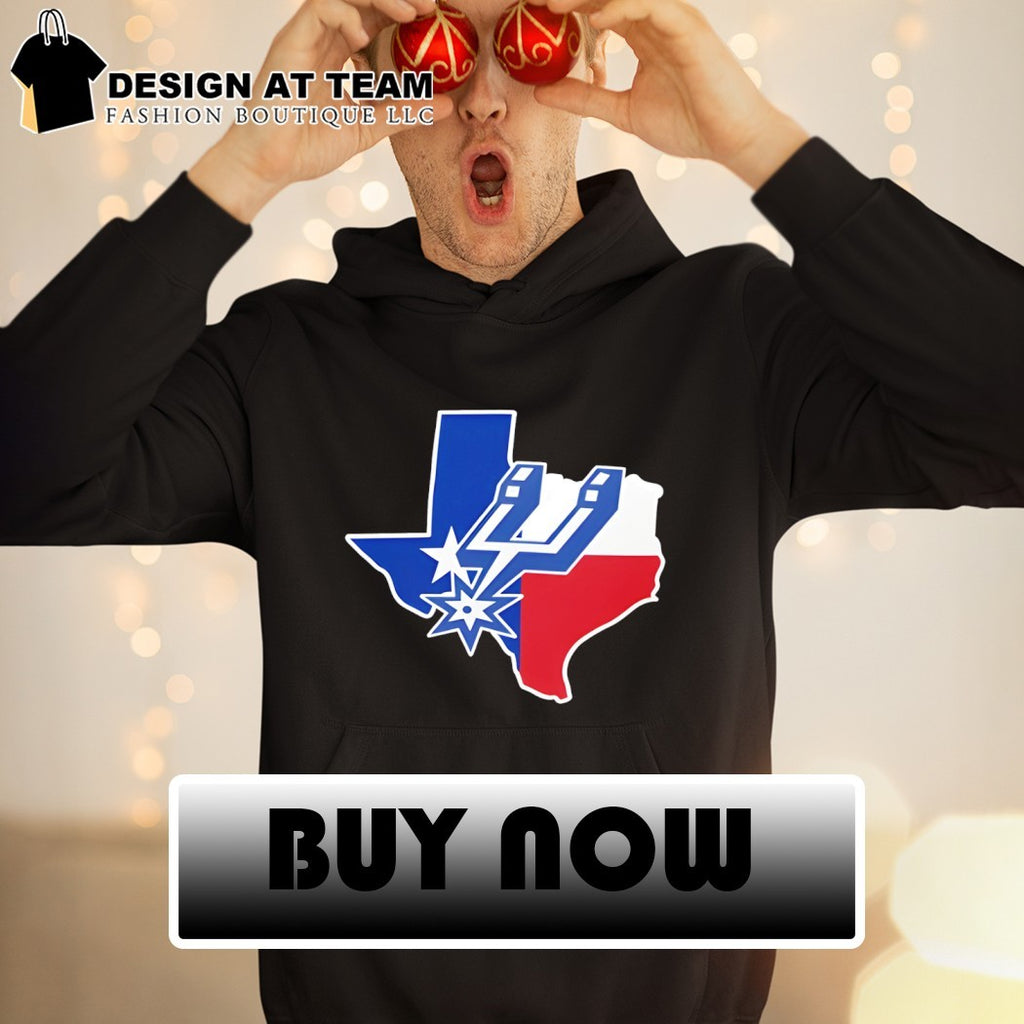 Spurs basketball logo Texas map shirt