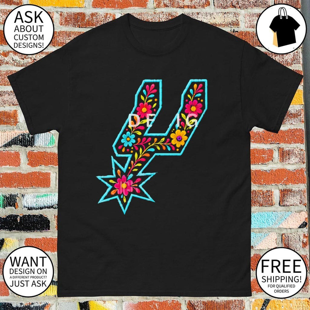 Spurs logo floral San Antonio Spurs Basketball NBA 2026 shirt