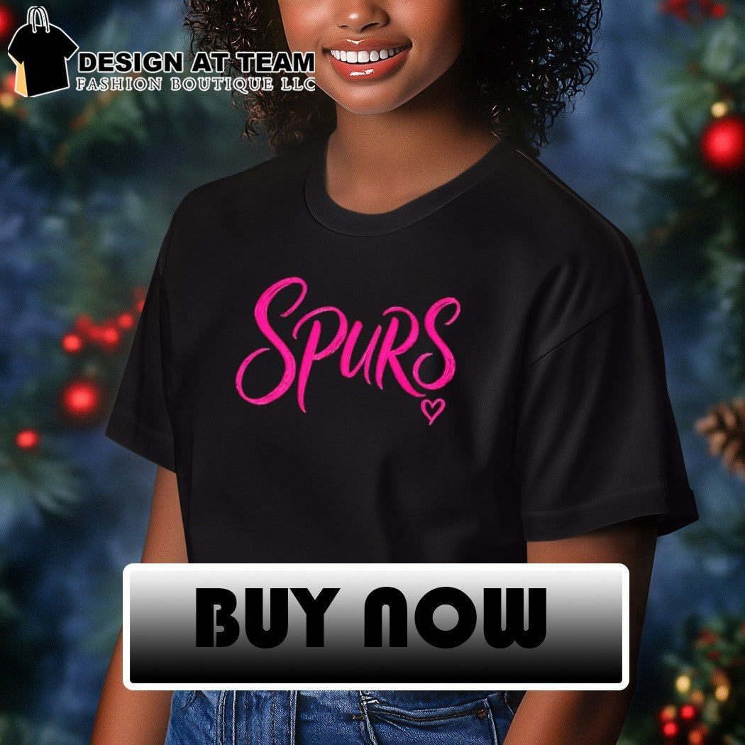 Spurs neon pink heart logo Spurs basketball shirt