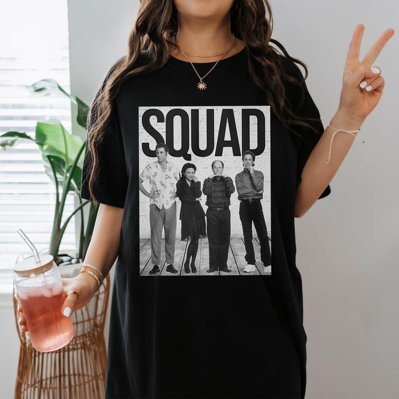 Squad Seinfeld Tshirt Jerry Seinfeld George Costanza Elaine Benes Cosmo Kramer Friend Shirt Hoodie Sweatshirt