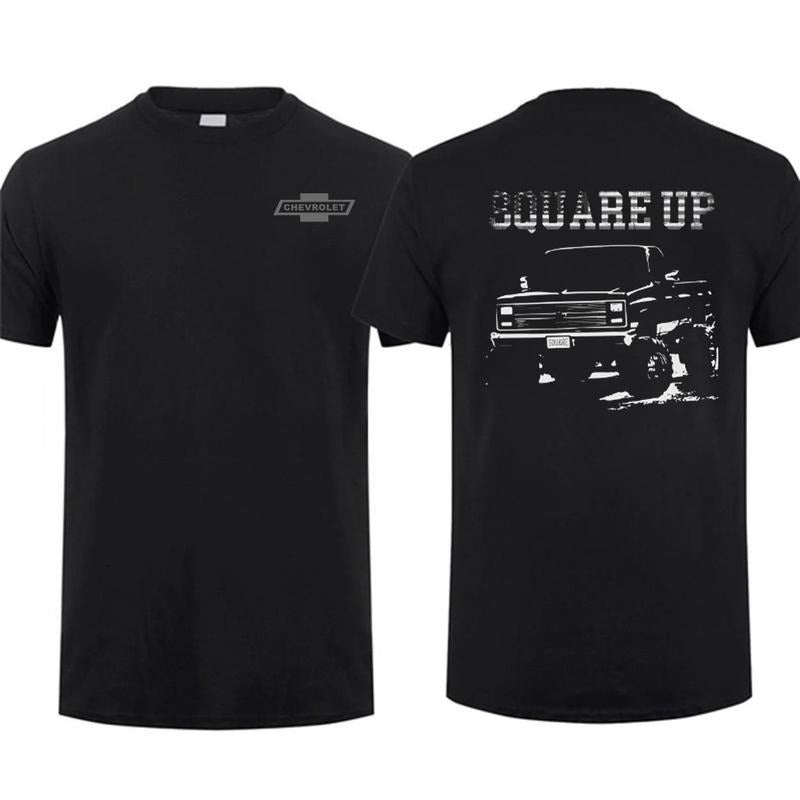 Square Body Chevy Truck Usa Squarebody Pickup American Short-sleeve T-shirt, Menswear Car Parts Short Sleeve Hoodie...