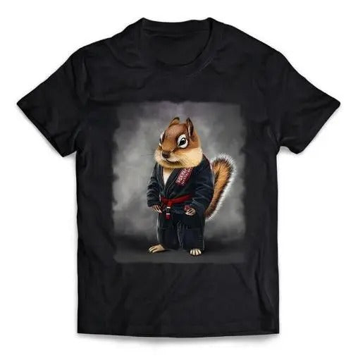 Squirrel Chipmunk Sensei in Japanese Judo and Karate Martial Art - Short-Sleeve Unisex T-Shirt Made in USA Hoodie Sweatshirt