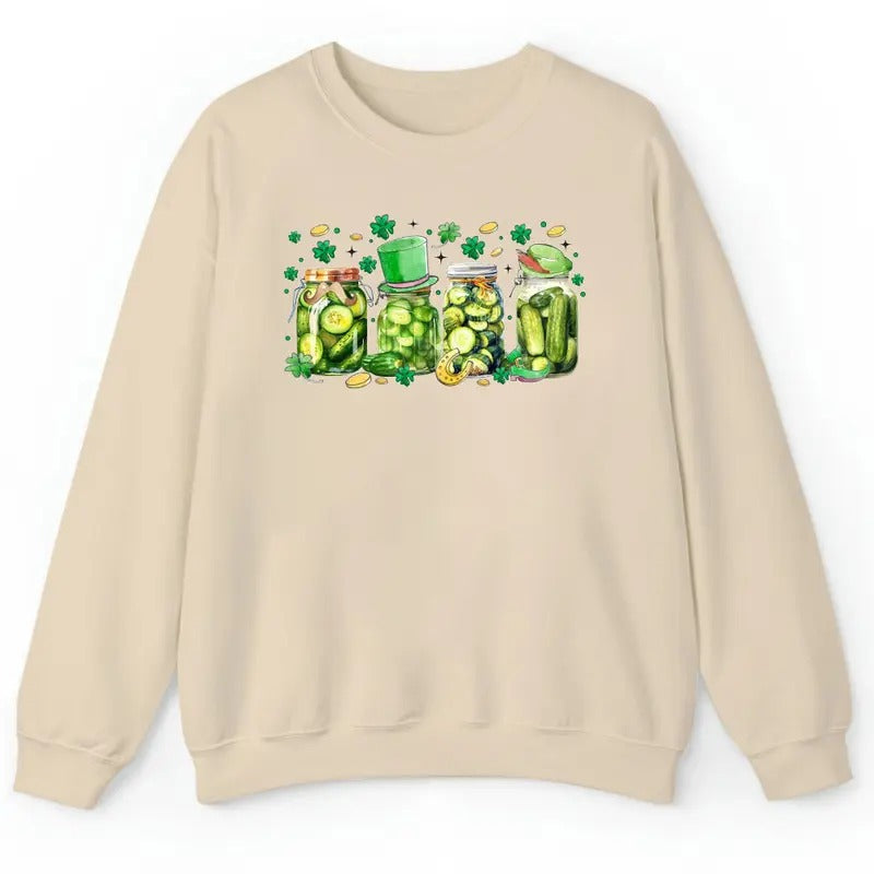 St. Patrick's Day Pickle Sublimation Shirt Hoodie Sweatshirt | PrintMintTees.com