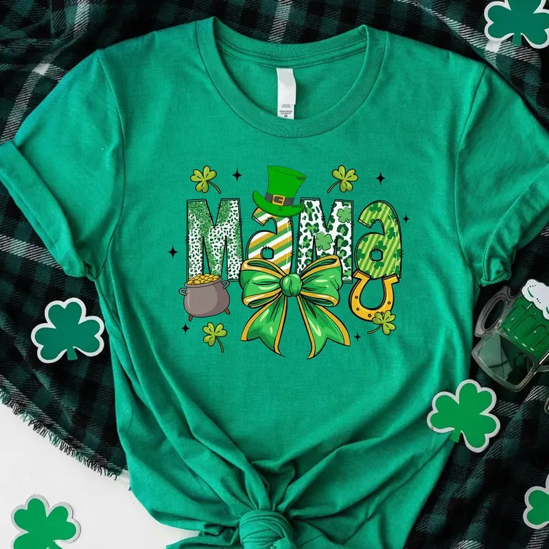St. Patrick'S Day Mama St Pattys Mom Shirt Irish Mom Mom T-Shirts, Hoodie, Sweatshirt