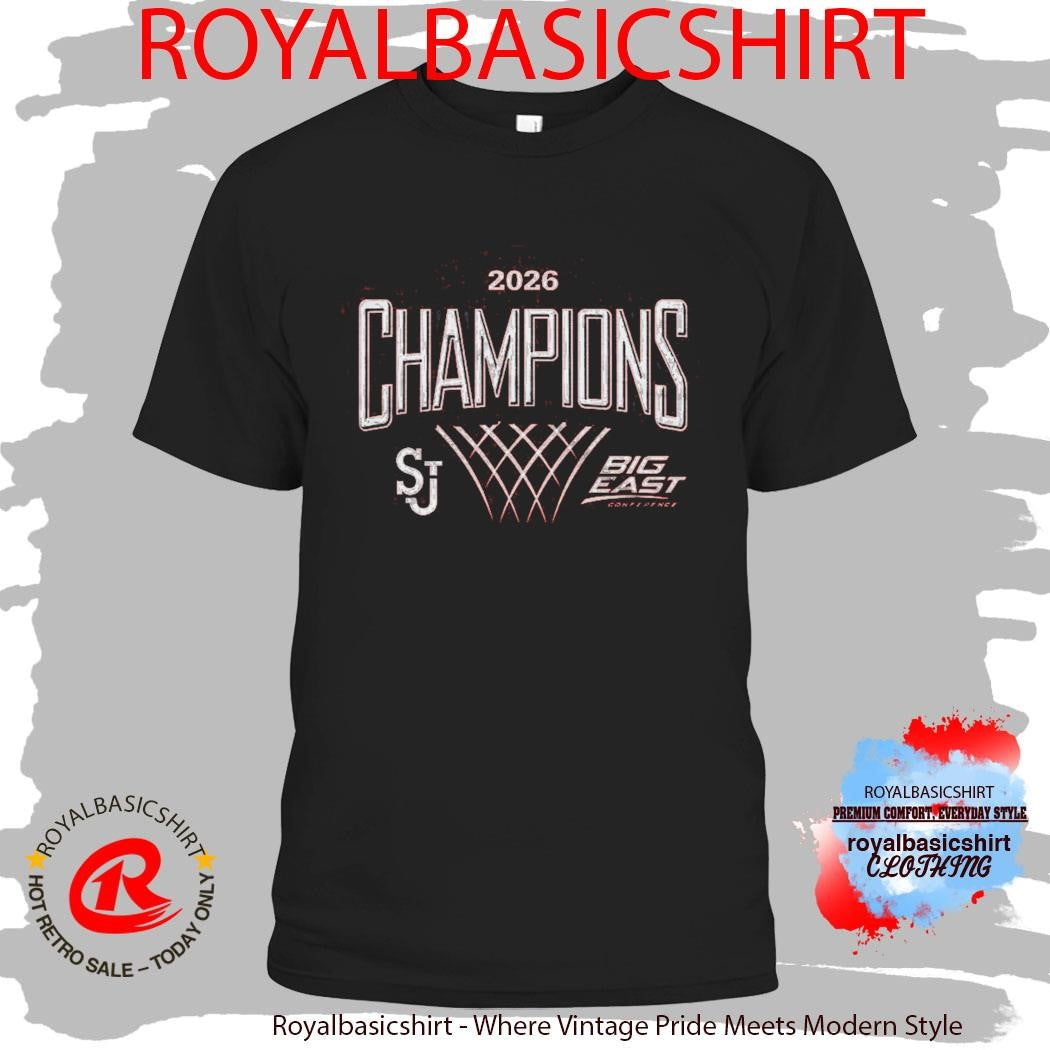 St John’s Red Storm Men’s Basketball 2026 Big East Regular Season Champions Red T-Shirt