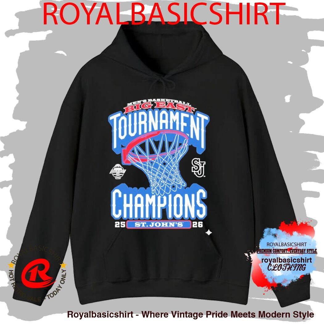St John’s Red Storm Men’s Basketball 2026 Big East Tournament Champions Locker Room T-Shirt