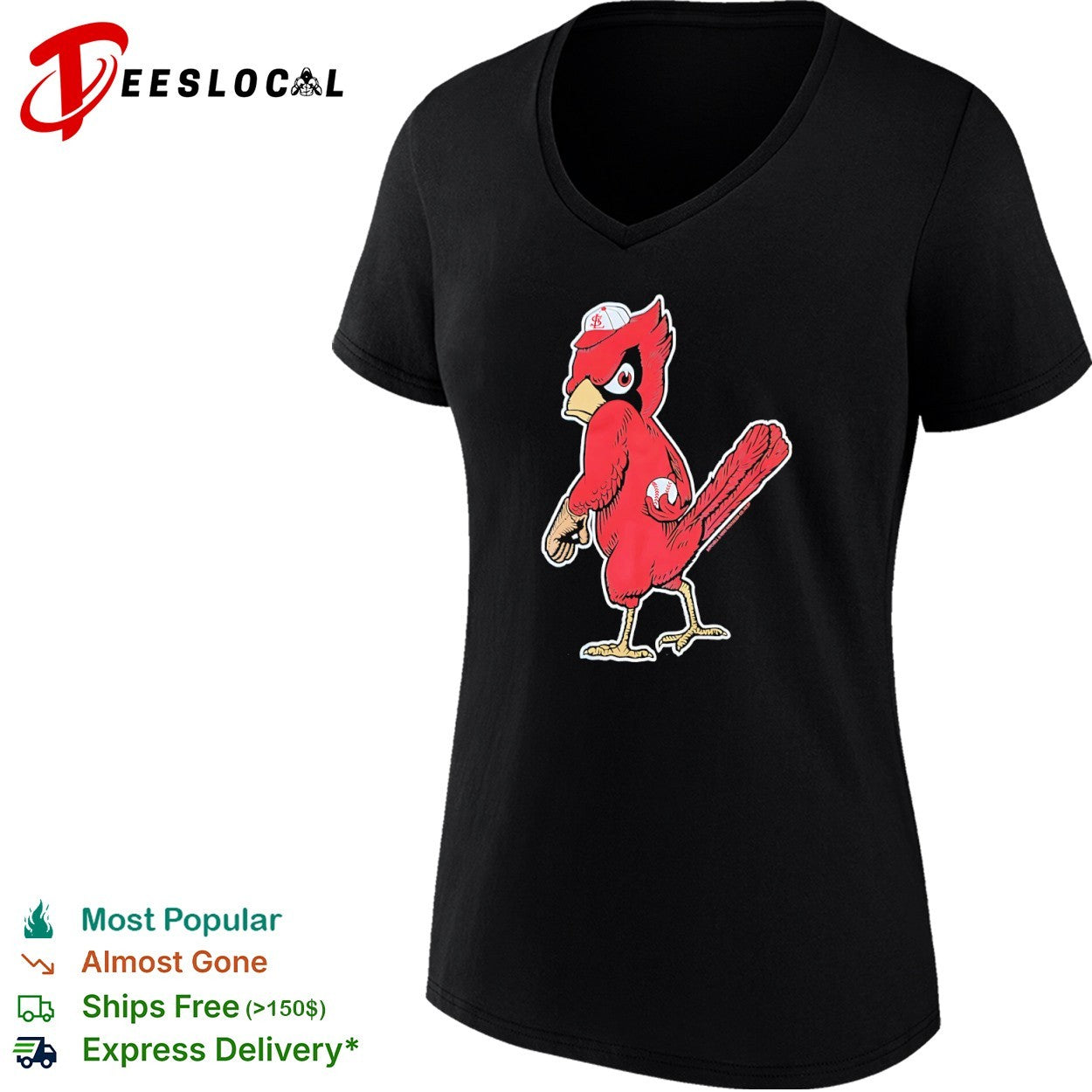 St Louis Cardinals mascot vintage baseball logo shirt