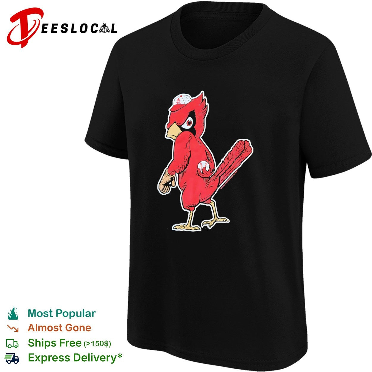 St Louis Cardinals mascot vintage baseball logo shirt