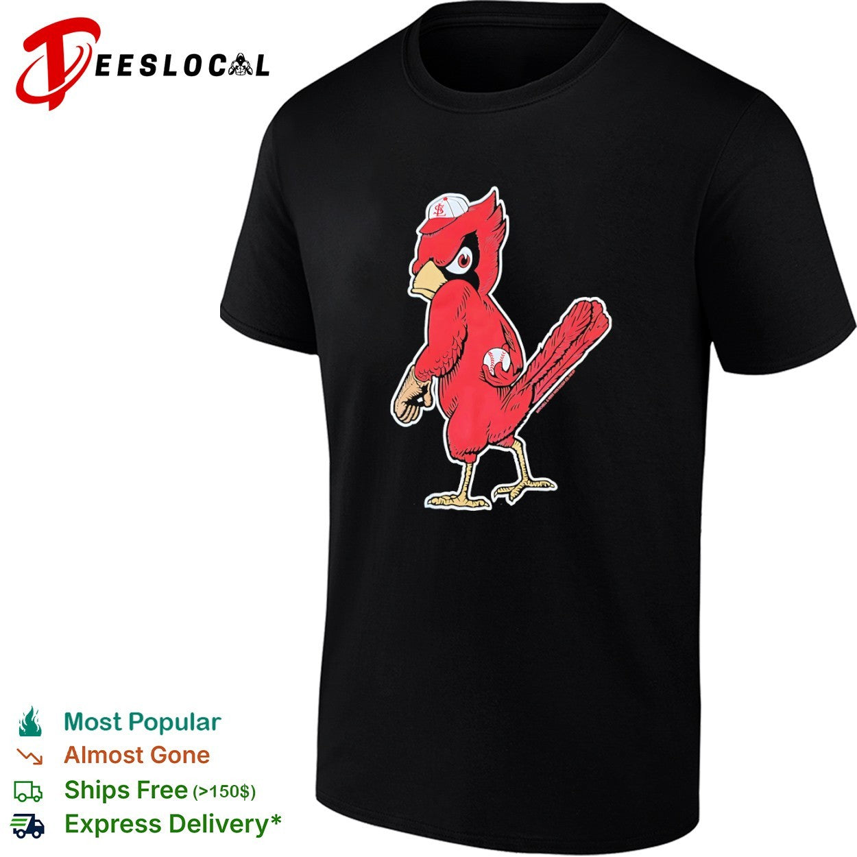 St Louis Cardinals mascot vintage baseball logo shirt