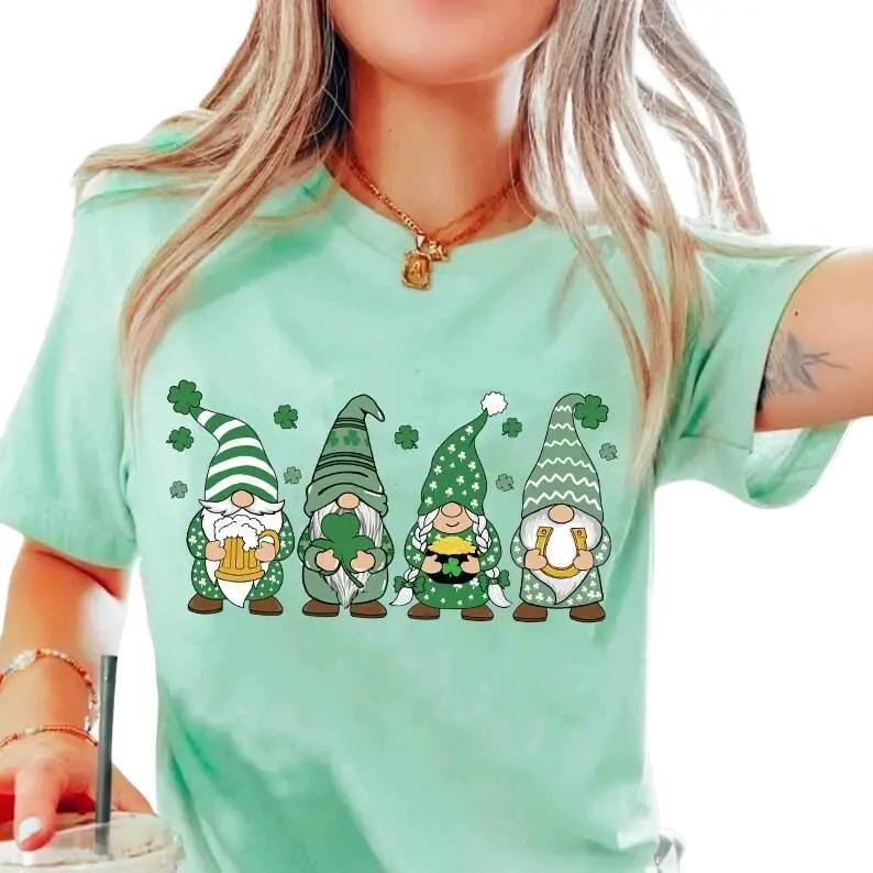 St Patrick's Day Gnome T-Shirt, St Patricks Day Gnomes, St Patricks, Shamrock, Lucky Charm, St Pattys Day, Irish, St...