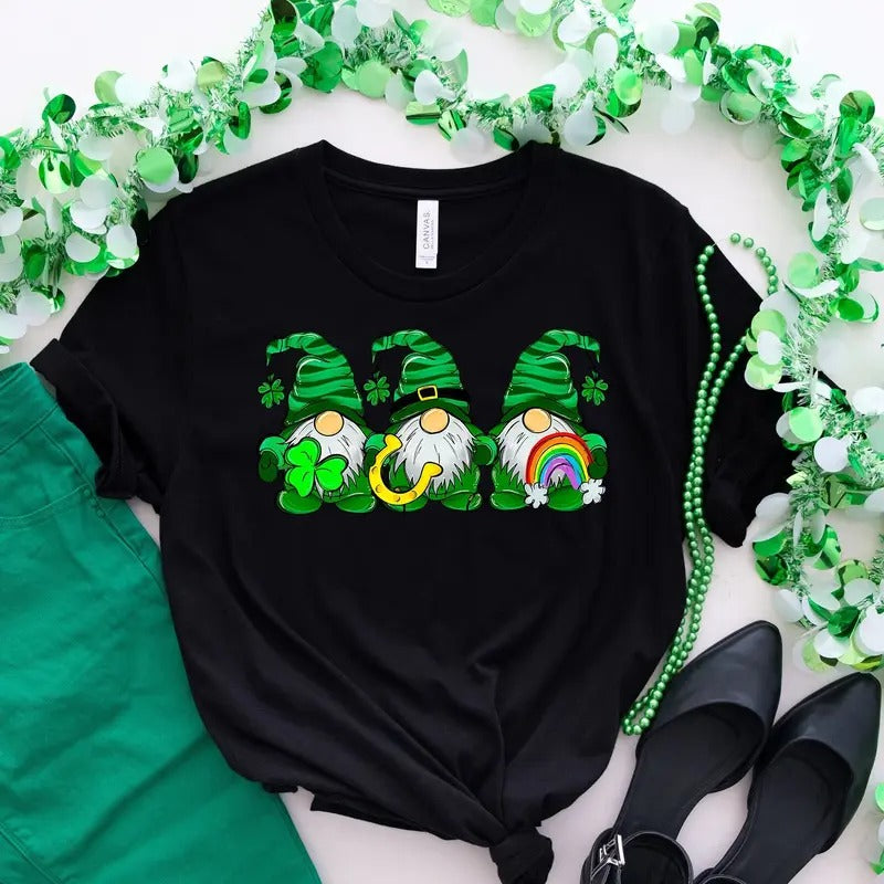 St Patrick's Day Gnomes Shirt Gnomes Shirt Happy St Patrick's Day Shirt Clover Shirt St Patrick's Day Shirt Irish Shirt...
